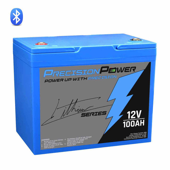 Precision Power 12V 100Ah Lithium Trolling Motor Battery with Bluetooth.
