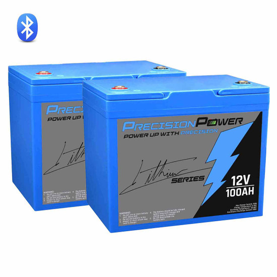 Precision Power 24V 100Ah Lithium Trolling Motor Battery Set with Bluetooth.