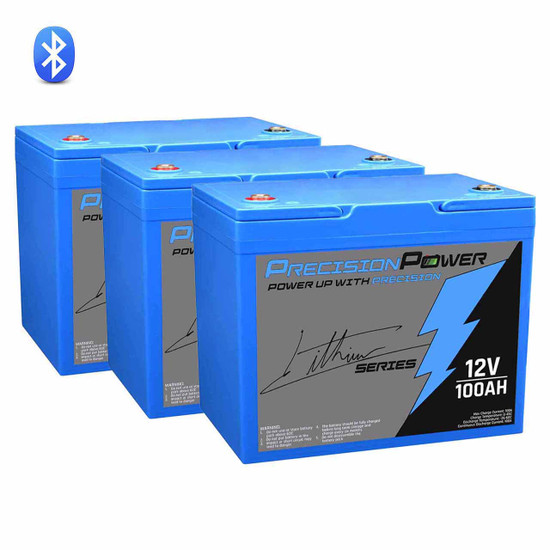 Precision Power 36V 100Ah Lithium Trolling Motor Battery Set with Bluetooth.