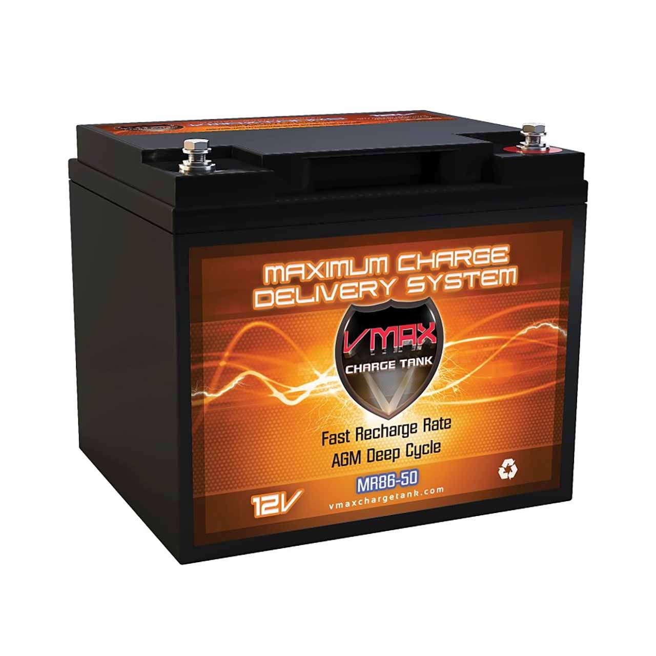 VMAX MR86-50 Group 21R AGM Marine Battery – 50Ah / 360 CCA