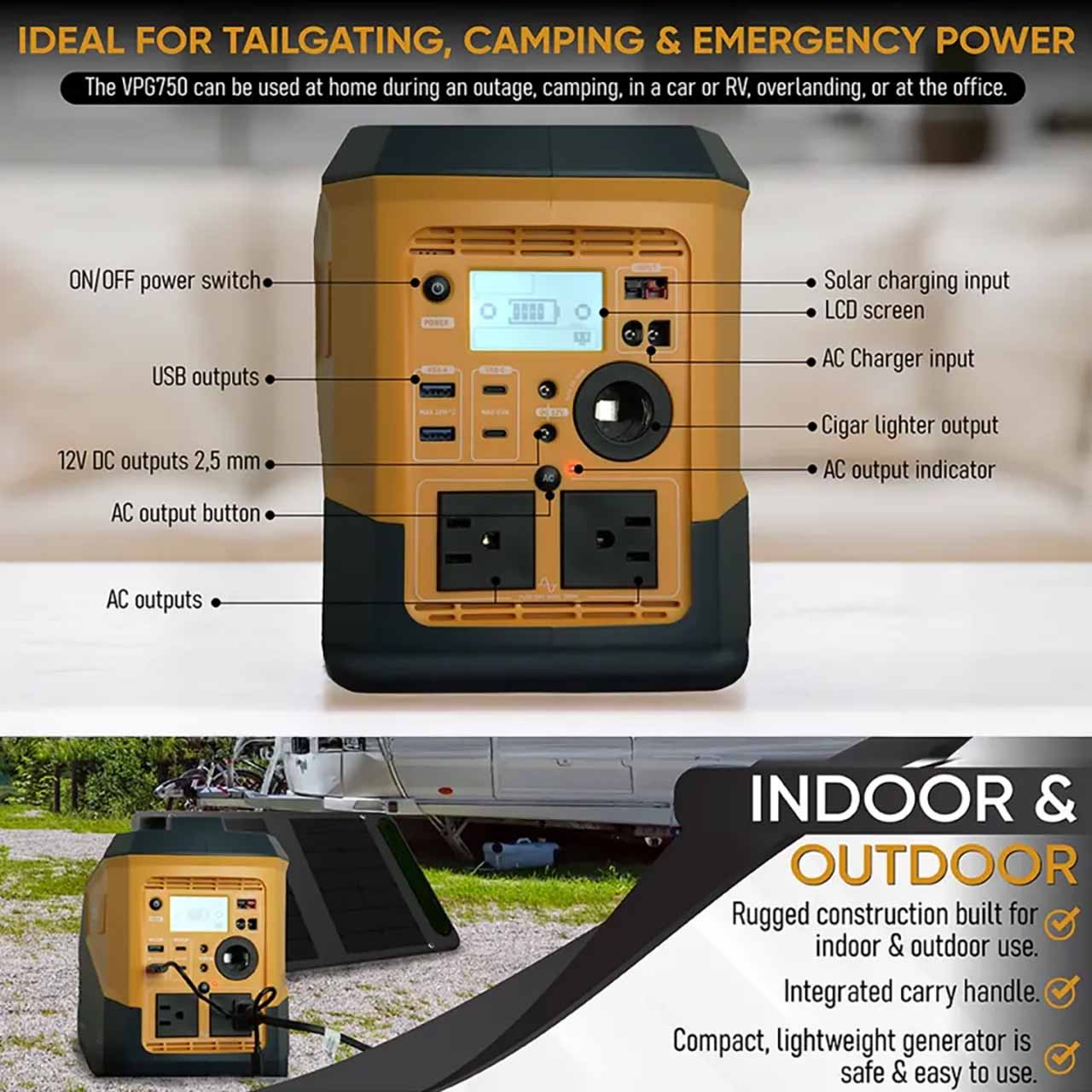 VMAX Portable Power Station 500W / 786Wh – VPG750