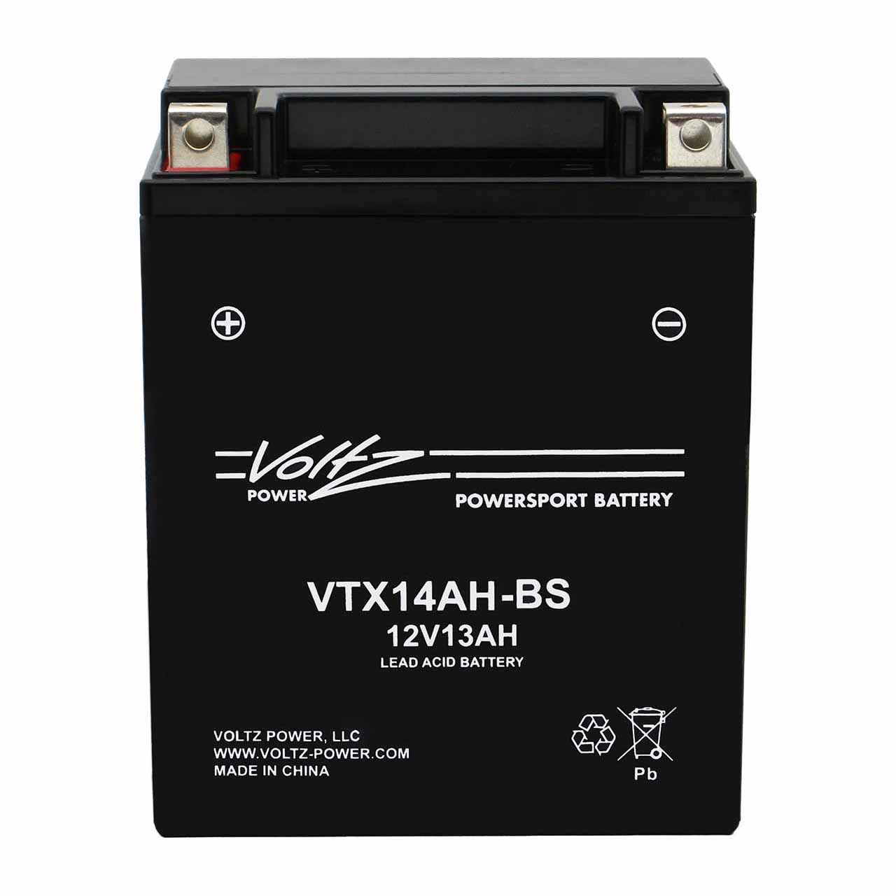翔太 Voltz VTX14AH-BS AGM Powersport Battery – Replaces YTX14AH-BS