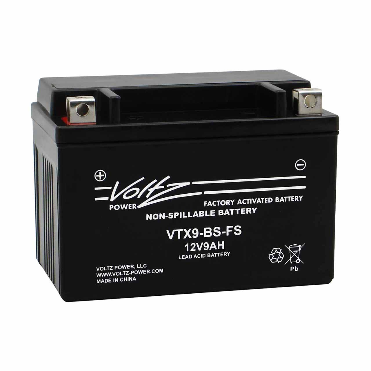 Voltz VTX9-BS-FS AGM Powersport Battery – Replaces YTX9-BS & B106