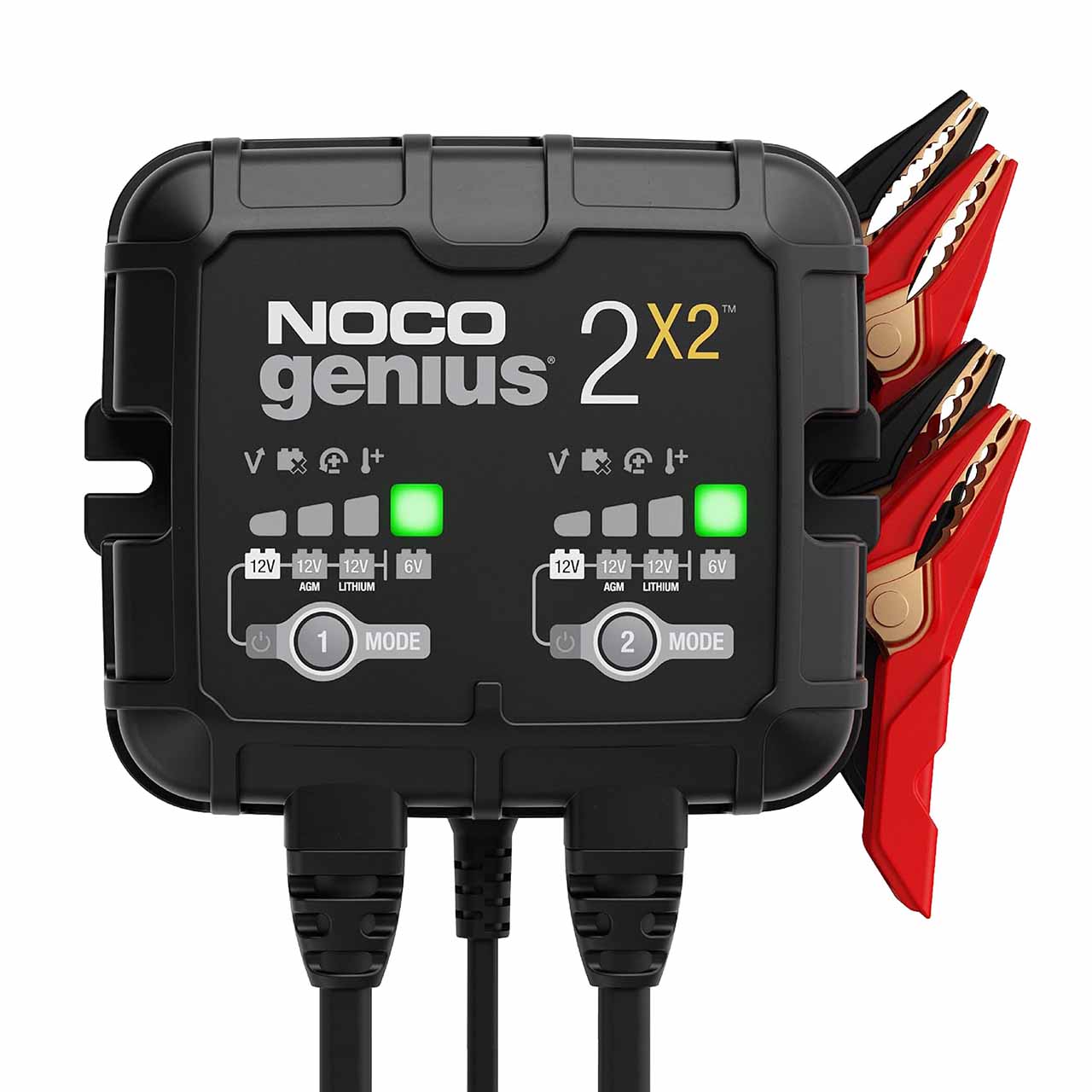 NOCO GENIUS2X2 4 Amp 2-Bank Battery Charger & Maintainer