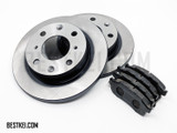 Brake Package - 2 Piece - Front Brake Pads, Front Brake Rotors - Honda Acty Truck HA6, HA7 Models - 1999-2009