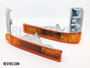 Turn Signal Lamp Assembly Set - Front, Left & Right, Amber Type - Honda Acty Van HH3, HH4 Models - 1990-1999 Turn Signal Lamp Assembly Set - Front, Left & Right, Amber Type - Honda Acty Van HH3, HH4 Models - 1990-1999