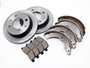 Brake Package - 3 Piece - Front Brake Pads, Front Brake Rotors, Rear Brake Shoe Set - Mitsubishi Town Box Van U62W, U61W Models - 1999 - 2011 Brake Package - 3 Piece - Front Brake Pads, Front Brake Rotors, Rear Brake Shoe Set - Mitsubishi Town Box Van U62W, U61W Models - 1999 - 2011