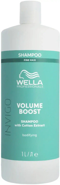 Shampooing volumisant Wella Invigo Volume Boost Bodifying – 1 L – Apporte légèreté et volume aux cheveux fins