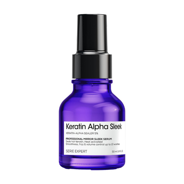Sérum lissant professionnel pour cheveux indisciplinés et frisottis • 50 ml • Keratin Alpha Sleek Mirror Serum