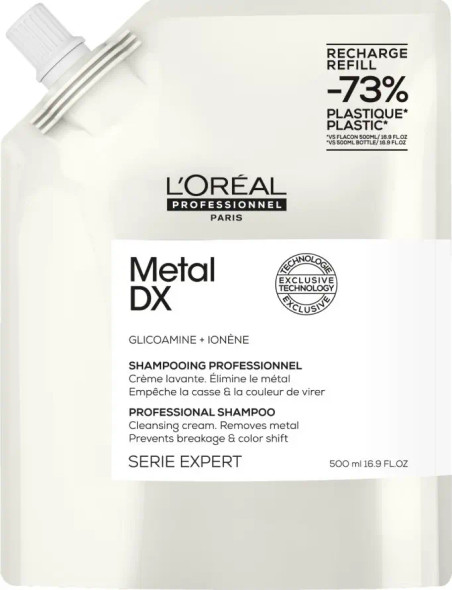 Shampooing Metal Detox L'Oréal Professionnel 500 ml – Soin nettoyant anti-dépôt pour cheveux colorés ou décolorés