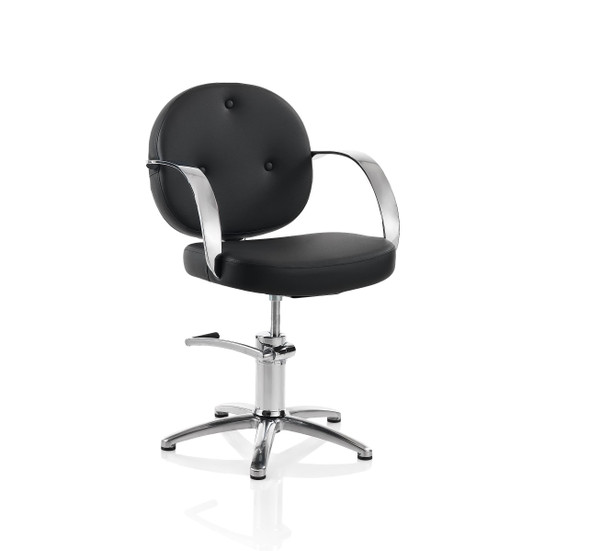 Chaise de coiffure base étoile • Hair Colette • 56 x 56 cm / hauteur réglable 88 – 99 cm