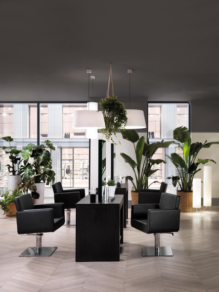 Fauteuil de coiffure base carrée • Hair King • 65 x 61 cm / hauteur réglable 85 – 97 cm