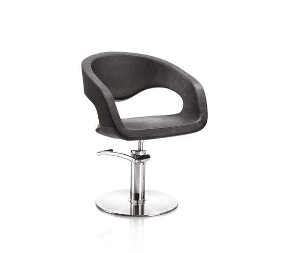 Fauteil de coiffure base ronde • Hair Wave • 60 x 58 cm / hauteur réglable 80 – 92 cm