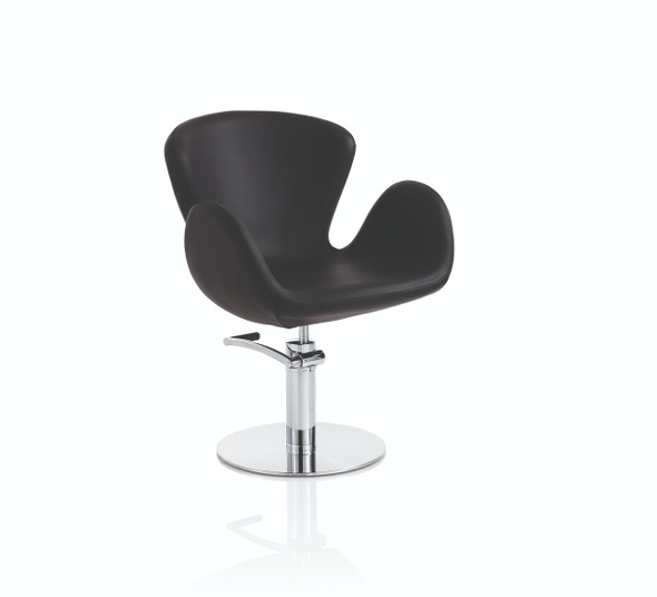 Fauteuil de coiffure base ronde • Hair charlotte • 65 x 63 cm / hauteur réglable 93 – 108 cm