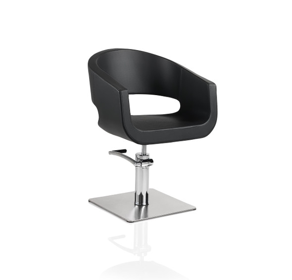 Fauteuil de coiffure base carrée  • Hair Stylo • 60 x 52,5 cm / hauteur réglable 81 – 100 cm