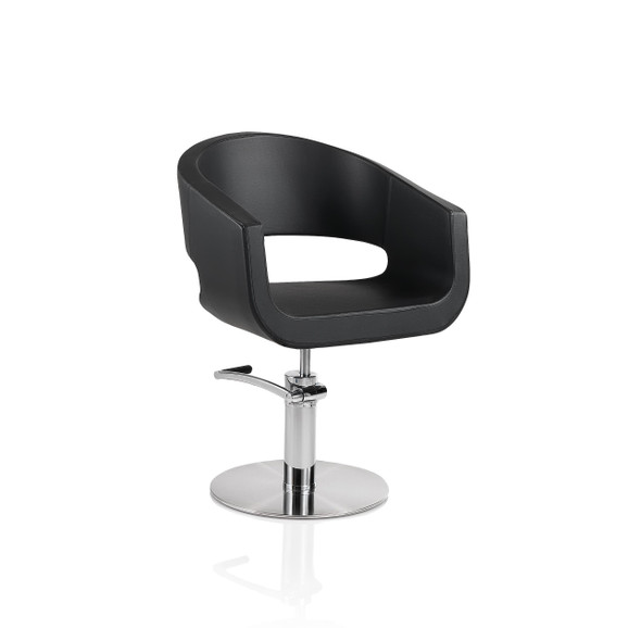 Fauteuil de coiffure base ronde  • Hair Stylo • 60 x 52,5 cm / hauteur réglable 81 – 100 cm