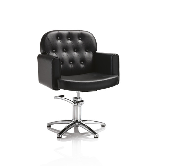 Fauteuil de coiffure base en étoile  • Hair Liberty • 62 x 52 cm / hauteur réglable 92 – 104 cm