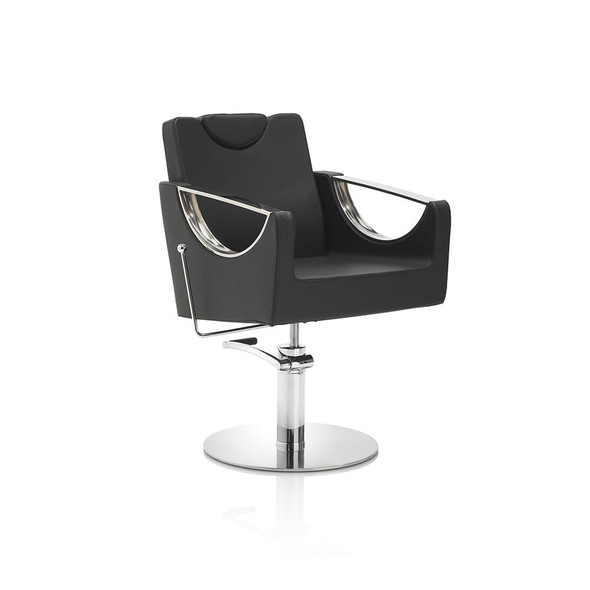 Fauteuil de coiffure base carrée  • Hair Crown • 59 x 63 cm / hauteur réglable 86 – 98 cm