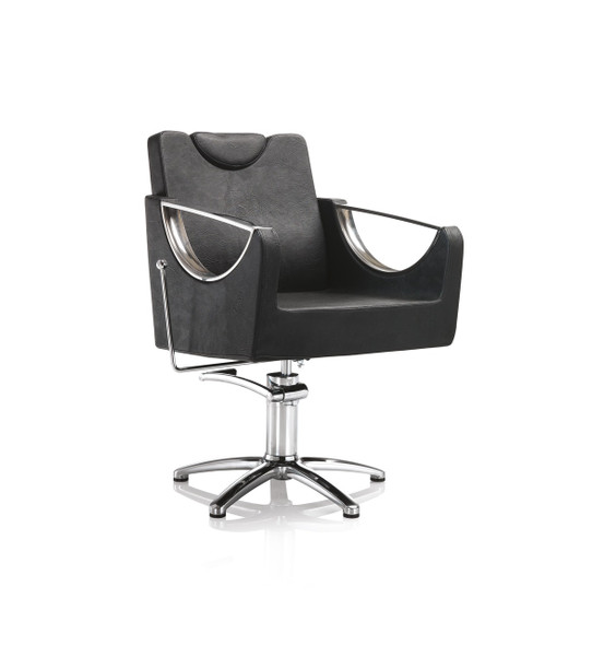 Fauteuil de coiffure base en étoile  • Hair Crown • 59 x 63 cm / hauteur réglable 86 – 98 cm