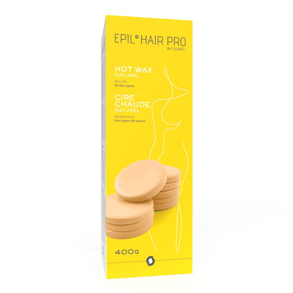 Cire chaude • s’utilise sans bandes • sous forme de disques • Toutes peaux 400 g.