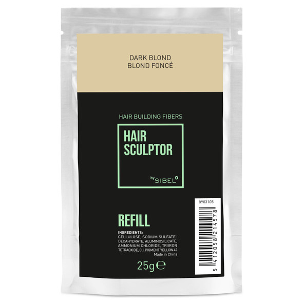 Fibres capillaires Blond foncé • Hair Sculptor 25 g. • Recharge