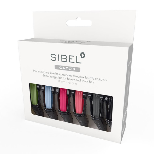 Pinces sépare-mèches professionnelles pour cheveux épais 6 pièces  • Petit modèle 9 cm • assorti