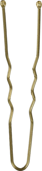 Épingle à cheveux ondulé, bout perlé, tige 0,9 mm •  longueur 50 mm • 25 pièces • vernis blond