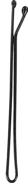 Pince à cheveux lisse, bout perlé, tige 0,9 mm •  longueur 50 mm • 25 pièces • vernis Noir