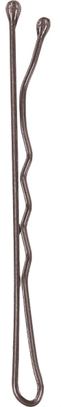 Pince à cheveux ondulé, bout perlé, tige 0,9 mm •  longueur 50 mm • 300 pièces • vernis Brun