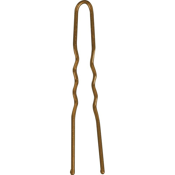 Épingle à cheveux ondulé, bout perlé, tige 1,25 mm •  longueur 50 mm • 50 pièces • vernis Marron