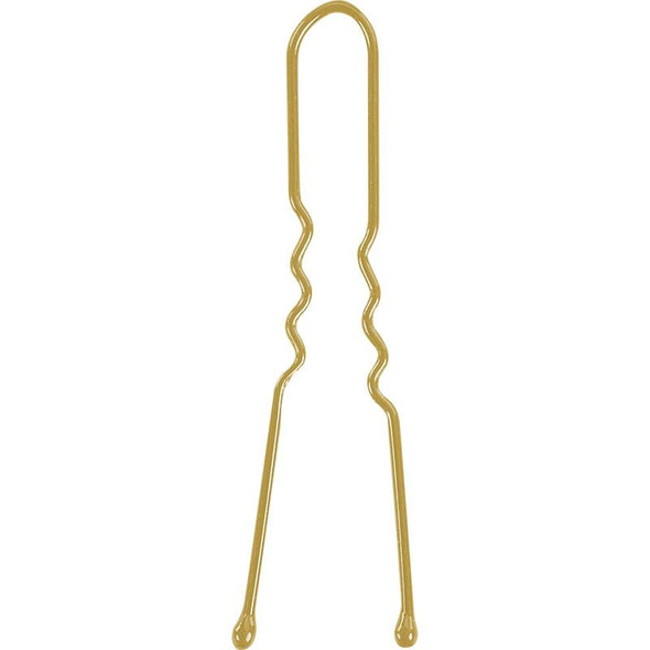 Épingle à cheveux ondulé, bout perlé, tige 1,25 mm •  longueur 35 mm • 500 pièces • vernis Blond