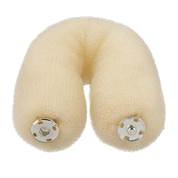 Rouleau à chignon avec fermeture par bouton pression • nylon Blond • 18 cm