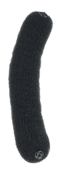 Rouleau à chignon avec fermeture par bouton pression • nylon Noir • 23 cm