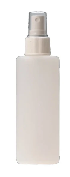 Vaporisateur Milky Sibel en PVC blanc translucide avec pompe de pulvérisation et capuchon