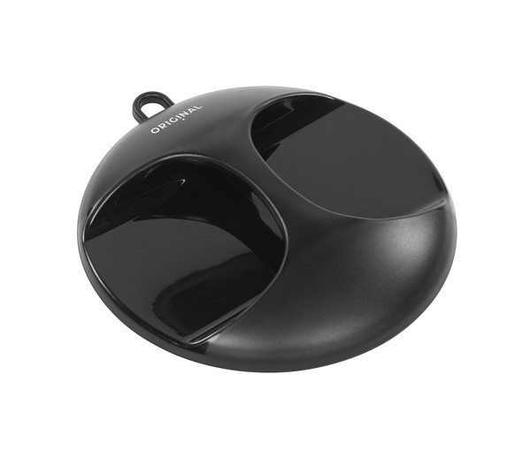 Miroir de coiffure rond Luna Original Best Buy 28 cm noir avec poignée intégrée
