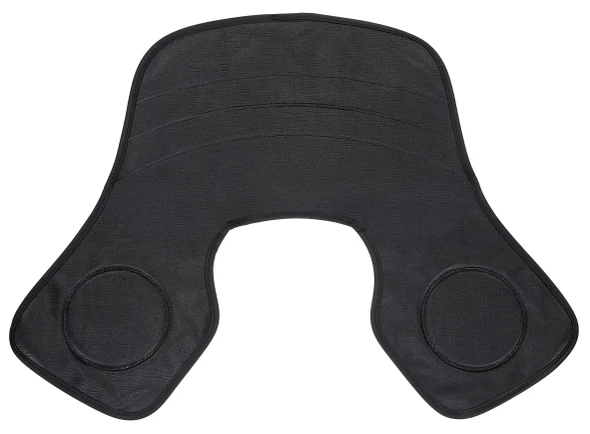 Col de protection Hairlinet Sibel en PVC noir avec extrémités lestées pour coupe de cheveux
