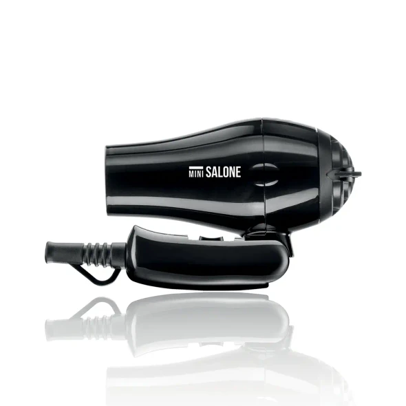 Sèche-cheveux de voyage pliable Sthauer Mini Salone Black noir avec concentrateur