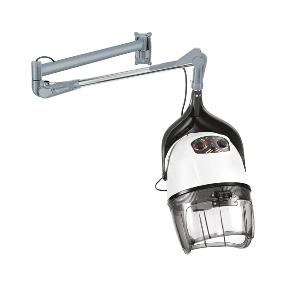 Casque de séchage professionnel mural Sthauer Record 1200 Hang Up blanc, 1200 W avec minuterie et trois vitesses