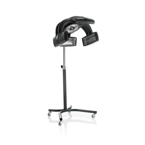 Thermostimulateur professionnel Hair Dryer Evolution Sthauer noir 1450 W avec éléments chauffants, écran numérique et pied à roulettes