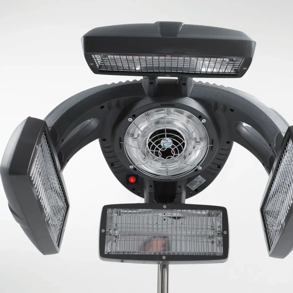 Thermostimulateur professionnel Hair Dryer Evolution Sthauer noir 1450 W avec éléments chauffants, écran numérique et pied à roulettes