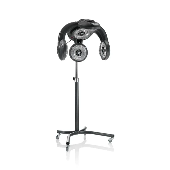 Thermostimulateur infrarouge professionnel Hair Dryer 3D Evolution Sthauer noir, 1450 W, avec 5 éléments chauffants et pied réglable