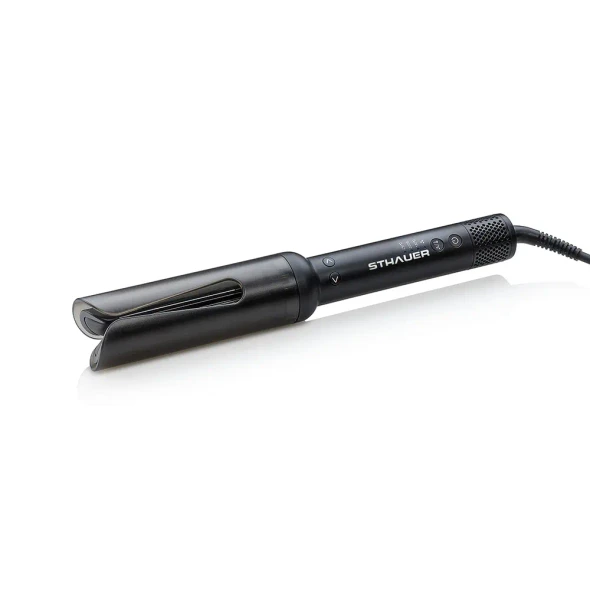 Boucleur automatique professionnel Air Curler Pro Sthauer noir avec cylindre chauffant en céramique tourmaline, fonction ionique et air froid