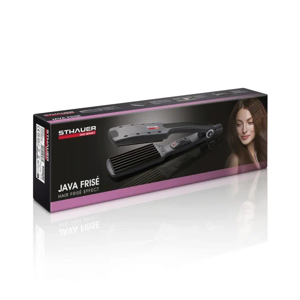 Fer à gaufrer les cheveux • Java Frisé • Plaques en céramique tourmaline