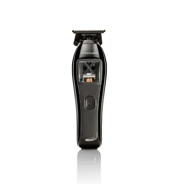 Tondeuse de finition sans fil Extreme Detail 10K Sthauer noire avec lames en carbone et titane, moteur 8000 tr/min et base de recharge