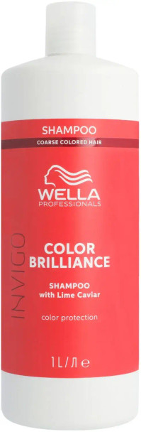 Shampooing Wella Invigo Color Brilliance – 1000 ml – Soin protecteur de couleur pour cheveux épais et colorés