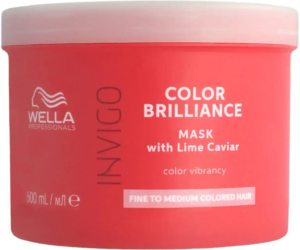 Masque protecteur de couleur Wella Invigo Color Brilliance – 500 ml – Soin intensif pour cheveux colorés