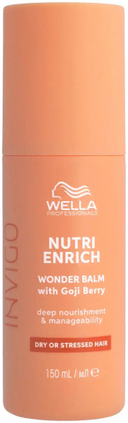 Baume sans rinçage Wella Invigo Nutri-Enrich Wonder Balm – 150 ml – Nutrition intense et action anti-frizz pour cheveux secs