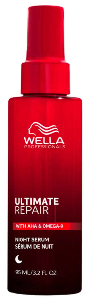 sérum de nuit ultimate repair 95 ml wella professionals – soin régénérant night serum pour cheveux abîmés et sensibilisés