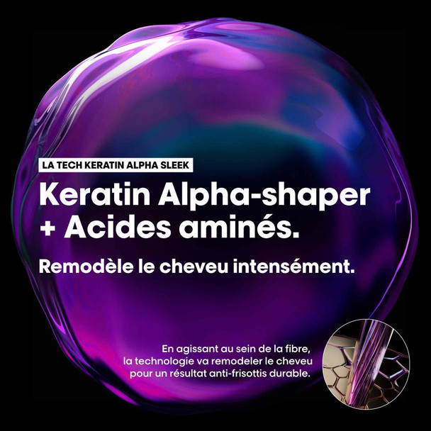 Sérum lissant professionnel pour cheveux indisciplinés et frisottis • 50 ml • Keratin Alpha Sleek Mirror Serum