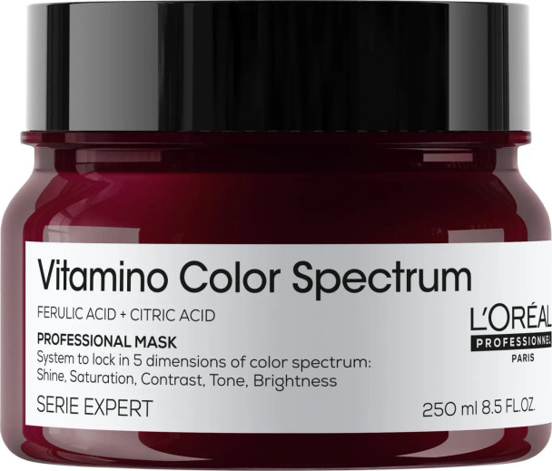 masque vitamino color spectrum 250 ml l’oréal professionnel – soin fixateur d’éclat pour cheveux colorés